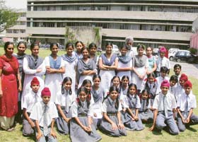 Students of Paragon Senior Secondary School, Sector 71, Mohali, at The Tribune office in Sector 29, Chandigarh