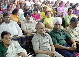 Judges and women advocates of the Punjab and Haryana High Court at a seminar organised by women advocates in Chandigarh