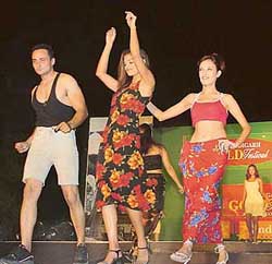 Models add glamour to the finale of the Chandigarh Gold Festival on Sunday