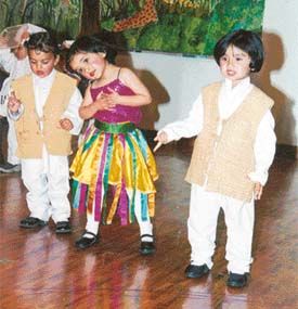 Students perform at a function organised by the school