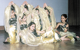 Students during Rhapsody, the annual cultural evening of Bhatnagar International Summit at Manav Sthali School, R Block.