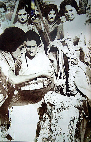 Wedding celebrations in the presence of Indira Gandhi
