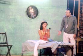 A scene from Pune Highway, which was staged at Guru Nanak Bhavan