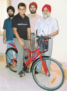 Parthiv Patel who has been appointed brand ambassador of Avon Cycles in Ludhiana 