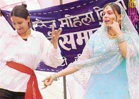 NTT students of Arya College present a choreography at a farewell party on the college campus 