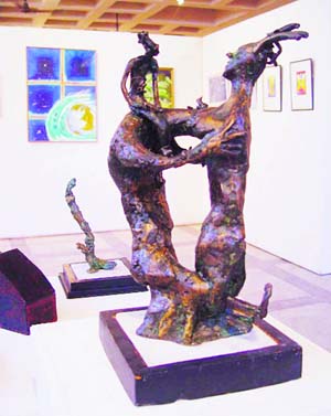 Exhibits at the Government College of Art. 