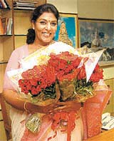 Minister of State for Tourism, Renuka Choudhary, assuming charge of her office in the Capital 