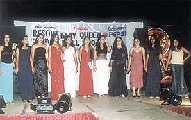 Participants of the May Queen contest organised by Best Western Resort Country Club