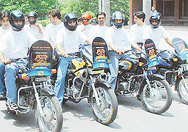 Bikers add zing to the road show organised by Zee Network on Wednesday to promote Zee Big Break auditions in city.