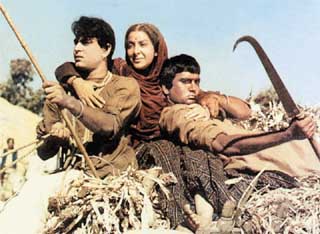A scene from Mother India: Dutt (right) married Nargis after the completion of this movie