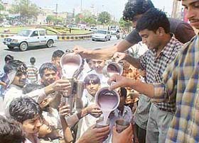Residents of Ludhiana offer sweet water to passersby on the occasion of ‘Nirjala Ekadashi’