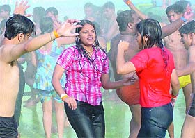 Youngsters beat the heat at the Oyster water park in the Capital on Sunday