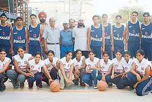 The Punjab cagers who will represent the state in the 55th Junior National Basketball Championship to be held at Chittoor in Andhra Pradesh from June 6.