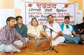 Music recording of telefilm Daftar in progress at Mohali