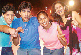 Nitin Chopra, Vikas Sharma, Anmol Gill and Khushboo Kochhar who won Zee TVs 'Indias best : cine stars ki khoj' contest 