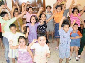 Young innocents twirling around the floor during a summer workshop in Chandigarh