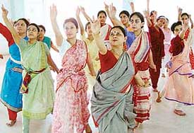 Classical dancer Suchitra Mitra conducts sessions in Bharatnatyam at IMA Bhavan in Sector 35, Chandigarh.