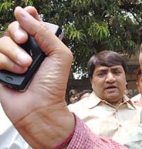 Prime accused of the multi-crore stamp-paper scam Abdul Karim Telgi at the Patiala House Court in New Delhi