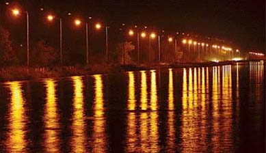 Sidhwan Canal filled to the brim due to paddy season presents a picturesque scene