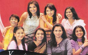 Poonam Dhillon (third from left seated): Theatre of the absurd
