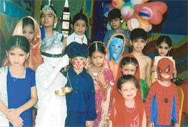 Students of Golden Time Play School present a fancy dress show in Ludhiana