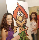 Channel V star VJ Kim and model Aditi Govitrikar