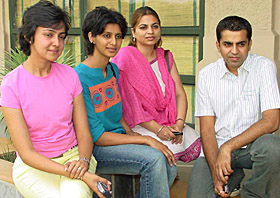 Leading designers of India at a press conference held at Forest Hills Resorts, near Chandigarh, on Saturday