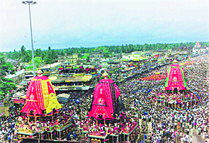 Thousands of pilgrims and tourists throng Puri for the rath yatra 
