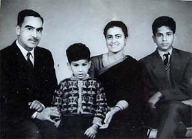 Lt. General H.S. Seth and his wife Rup Seth with their children in their younger days