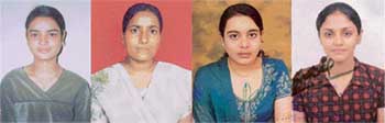 Vaishali Khattar, Catherine and Ramandeep Kaur of the Guru Nanak Institute of Management and Technology, Model Town, Ludhiana, who have secured third, seventh and eighth position, respectively