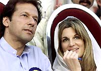 A file photograph of Imran Khan and Jemima Goldsmith 