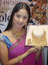 TV personality Sangeeta Ghosh during the launch of Tanishq jewellery at Amritsar 