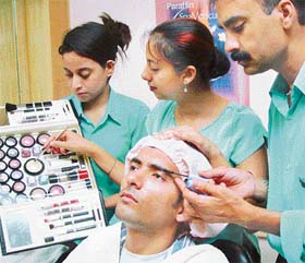 Cleopatra staff try their hands on a bridegroom in Chandigarh