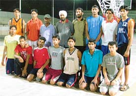 The Indian basketball team which left for Russia on Monday night to take part in the Children Games of Asia-2004