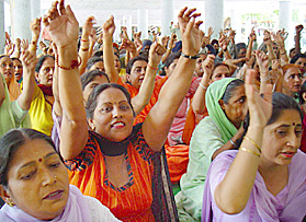 Former employees of Punwire hold a protest rally in Sector 17, Chandigarh, on Wednesday