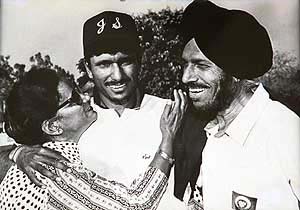 From the family album: Nirmal Milkha Singh with son Jeev and husband Milkha Singh