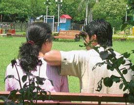 Young couples on a date is a rarity