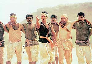 Bhuvan and his friends in Lagaan stake everything to fight the British