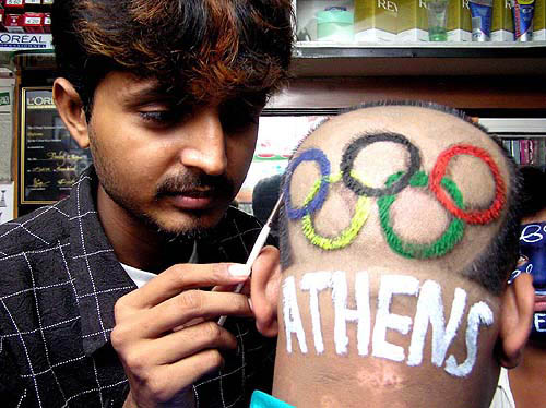 Olympic fever catches on in Ahmedabad. PTI photo