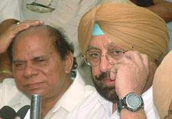 The Chief Minister, Capt Amarinder Singh, at a press conference in Amritsar on Wednesday.