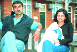 Rathore with wife Gayatri
