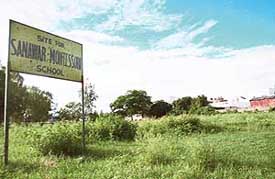 A part of the green belt which has been allotted to a private school by the Administration in Sector 11
