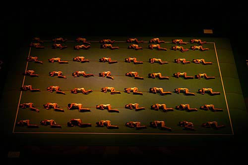 Children of Athens perform in the gala gymnastics at the Athens 2004 Olympic Games on August 24.