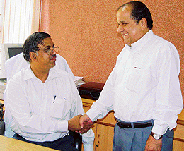 Prof P. Ramarao (sitting) takes over as the Director of the National Institute of 