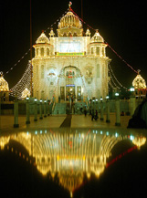 A Gurdwara in New Delhi glitters on the eve of the 400th anniversary of the installation of Guru Granth Sahib