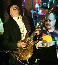Legendary musician Carlos Santana performs at the Latin Grammy Person of the Year dinner that honored him with Person of the Year award