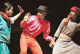 Artistes perform "Khichri" at Tagore Theatre, Sector 18