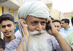 Antaryamis father, Rammurti, is all excited as he listens to the news about his sons release at Dehlan village
