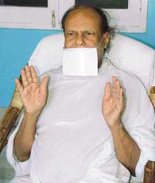 Jain Acharya Sehajmuni in Ludhiana on Wednesday