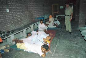 Beggars rounded up by the Chandigarh Police at the Old Age Home